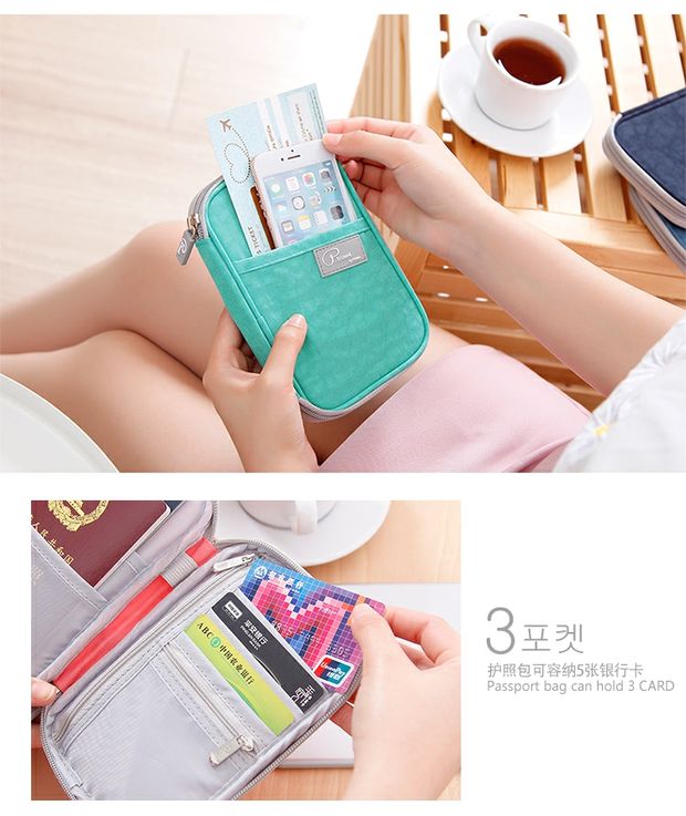 Gói hộ chiếu du lịch Thẻ tài liệu Gói tài liệu Túi đa năng Hộ chiếu Clip Ví Túi du lịch Túi lưu trữ - Ví / chủ thẻ mẫu ví da nam