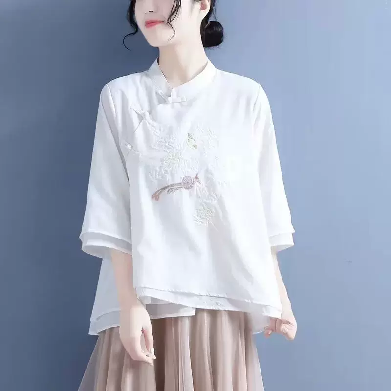 Китайская торговая женская одежда шифоновая рубашка Qipao TO