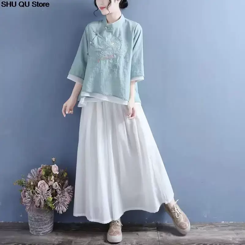 Китайская торговая женская одежда шифоновая рубашка Qipao TO
