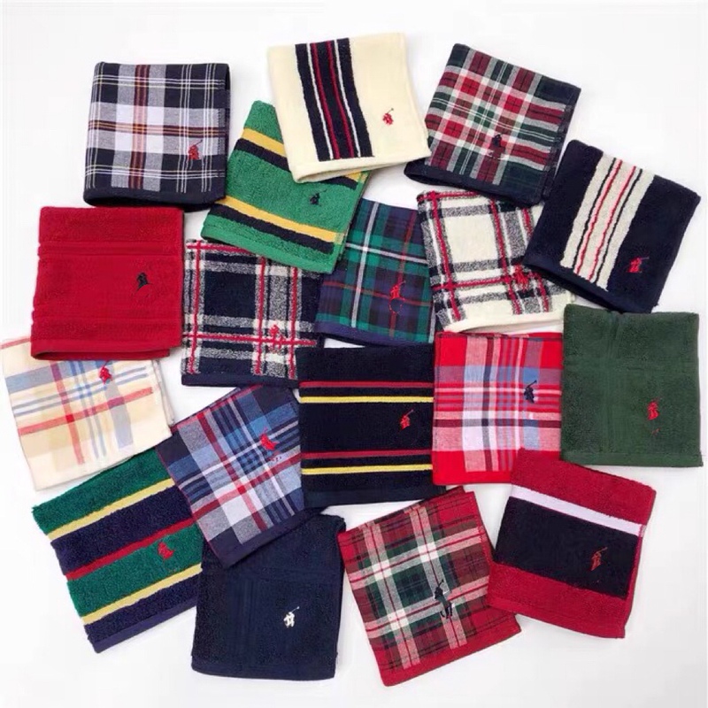 Exported Japanese Classic Style Embroidered Pure Cotton Terry Soft Pocket Men's Face Towel Square Towel Handkerchief