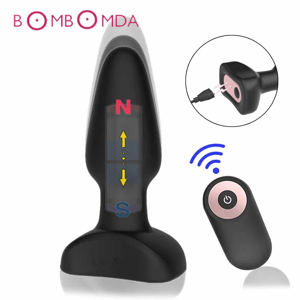 Thrusting Impact Anal Vibrator Wireless Remote Control Dildo