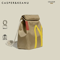 Холщовая сумка CASPER & KEANU McDonald's для женщин, новинка 2025 года, бумажный мешок для студенческого класса, сумка-мессенджер большой вместительности