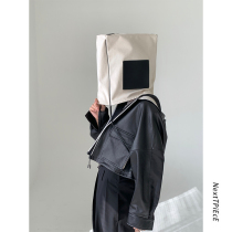 2021 spring autumn new fur coat jacket female imports genuine leather sheep leather clothing with cap sports casual short black