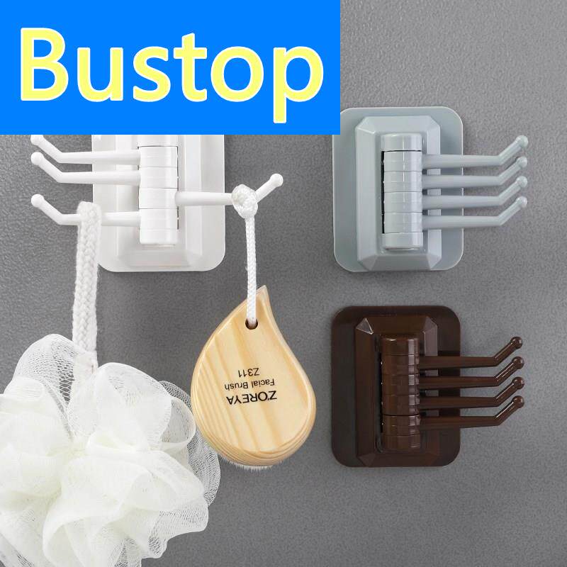 Rotating hook strong adhesive towel hanging houseBathroom wall frame multi-use punch-free indentation bond