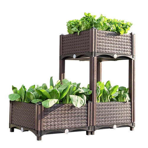 Цветочный ящик для посадки овощей на балконе, открытый корыто для овощей на крыше, прямоугольный, очень большой, с длинной полосой, пластиковый цветочный горшок из смолы