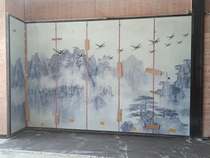 Factory direct sales gradient color embossed Changhong lamp wick laminated glass dimmable landscape painting wire