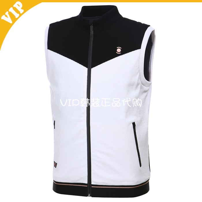 Hàn Quốc mua quần áo golf W.ANGLE nam cung cấp đặc biệt mùa thu đứng cổ áo thể thao chống gió WMU18K05 - Áo thể thao
