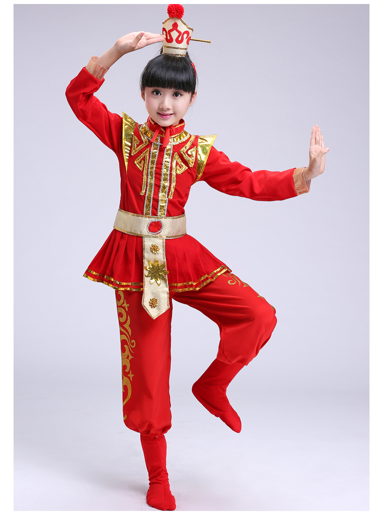 Trang phục trẻ em Mulan Opera trình diễn trang phục cô gái Mu Guiying treo trang phục Trang phục ngày tết Xiaohuadan - Trang phục trang phục biểu diễn sân khấu đẹp cho bé