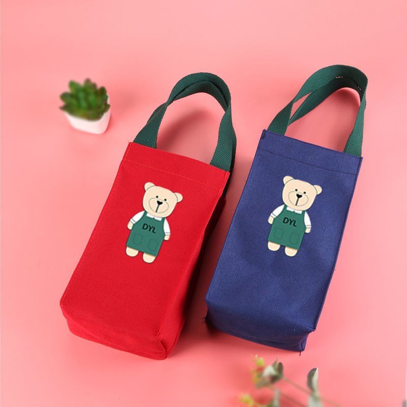 Water cup cloth bag hand carrying water cup bag stewing kettle set cute storage umbrella insulation cup bag cartoon hand