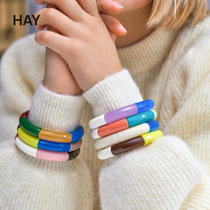 HAY KYOTO TANGO FOR HAY Resin Hand Rings Small Crowdcolored Jewellery Accessories Bracelet Ornaments