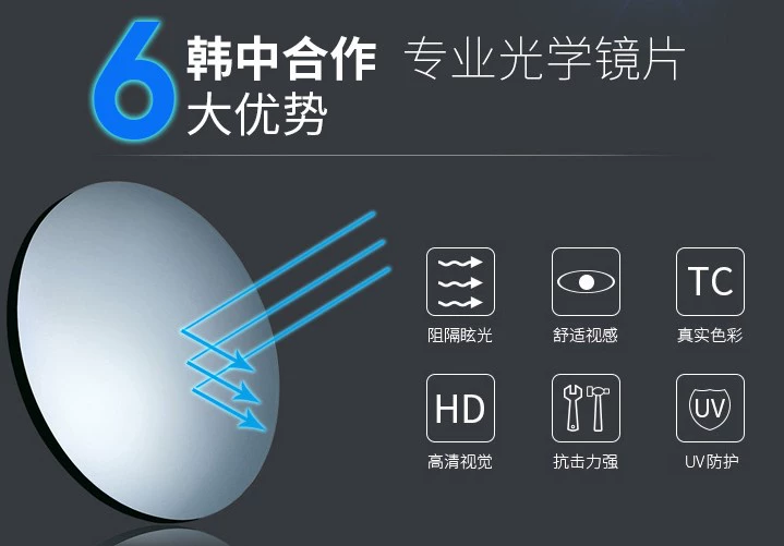 Đàn ông và phụ nữ trưởng thành người Anh OK3800af kính râm chống cận thị sương mù hộp lớn có thể được tùy chỉnh độ trái và phải