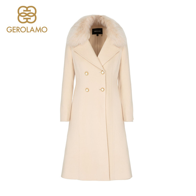 GEROLAMO ຂອງແມ່ຍິງ fabric woolen coat ລະດູຫນາວ ເສື້ອຄຸມແອວໃຫມ່ສໍາລັບແມ່ຍິງ