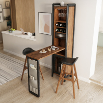 Nordic home bar partition rack wine cabinet bar stool modern simple foldable small apartment bar table