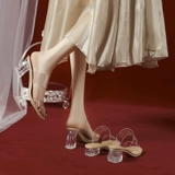 Сандалии, летняя обувь, слайдеры на высоком каблуке, тапочки, 2025 года