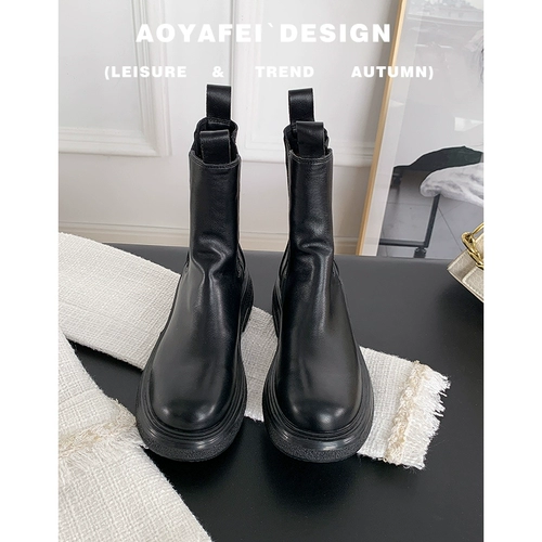 Martens, челси, короткие сапоги, ботинки на платформе в английском стиле, в британском стиле, средней длины