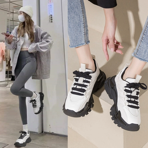 Tide, высокая универсальная белая обувь для отдыха, спортивная обувь на платформе, 2022 года, из натуральной кожи