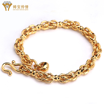 Cast Treasure Transfer 999 Pure Gold Diamond Pestle Bracelet Gold Downpestle Necklace Male Platinum pt950 Large Gold Chain Coarse