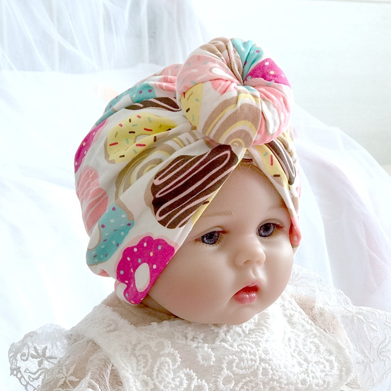 Newborn baby hat summer thin breathable cute princess spring and autumn