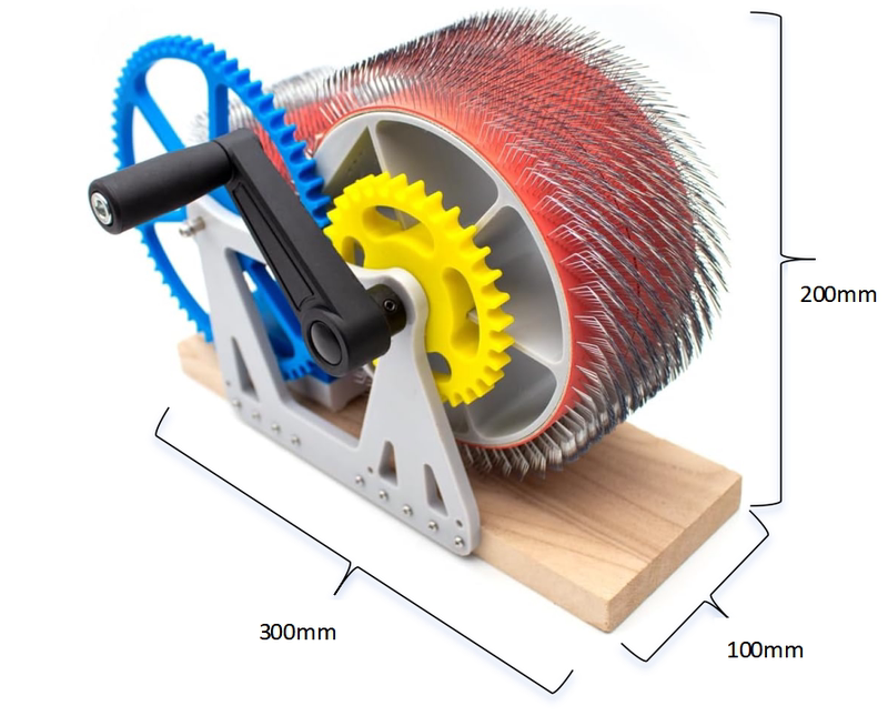 Hand-Cranked Wool Combing Machine, Wool Felt Color Mixer for Quick Color Mixing, Combing, Spinning, Handmade Wool Felt DIY