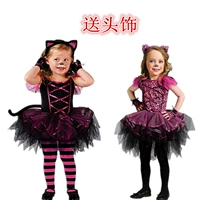 Bán mèo Trang phục cho bé gái Halloween để bán Trang phục cho trẻ em mặc váy cosplay + mũ nón trang phục đi tiêc trẻ em cao cấp