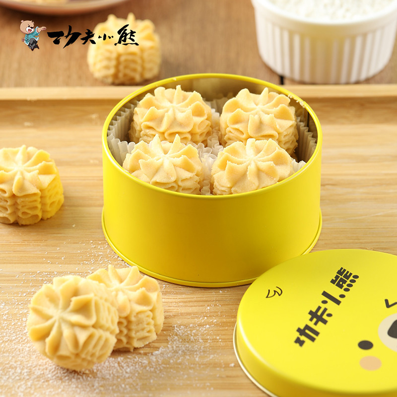 功夫小熊曲奇饼干罐装80g提拉米苏