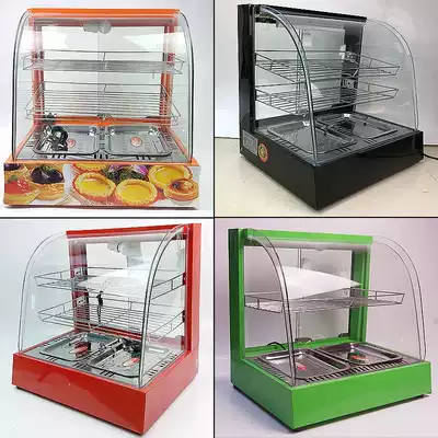 Commercial insulation cabinet display cabinet heating small cooked burger egg tart chestnut thermostatic cabinet incubator desktop glass