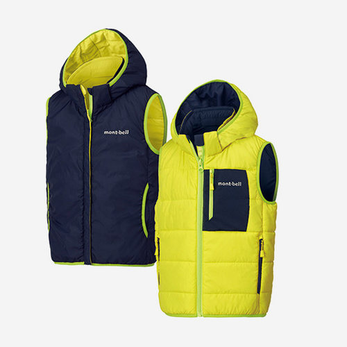 montbell in autumn and winter, children's outdoor windproof and warm-keeping on both sides wear cotton waistcoat small size children's clothing 1101605