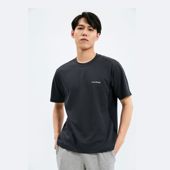 montbell men's outdoor sports quick-drying round neck sweat-absorbing breathable simple plain short-sleeved T-shirt 1104926