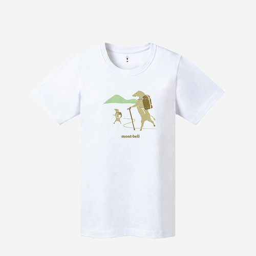 MONTBELL JAPAN LADY SUMMER OUTDOOR PS COTTON PATTERN PRINTED DAY TEO-SKIN T-SHIRT 2104677