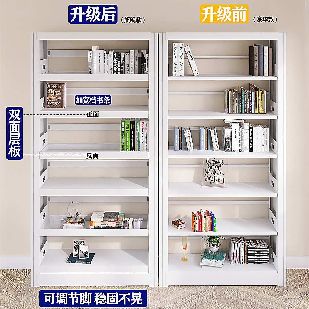 Xuan Color Home Library Steel Bookshelves Landing Shelve Children Storage Racks Plotbook iron Art Multi-story bookcase-Taobao