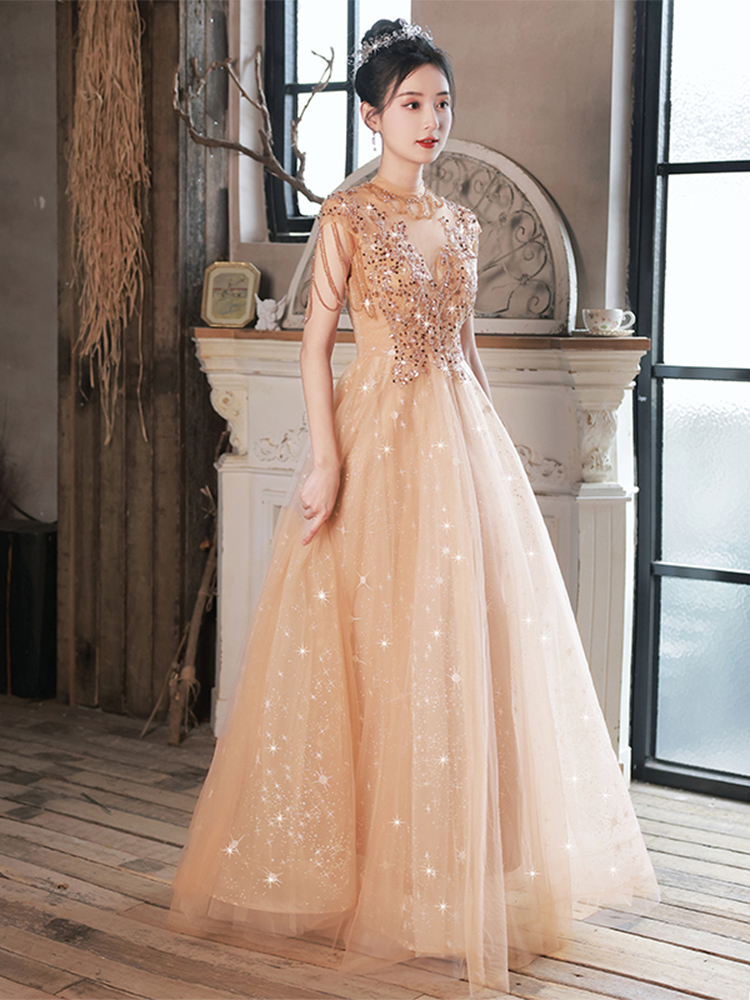 Evening dress, skirt, elite advanced wedding dress, french style, high-quality style Evening dress, skirt, elite advanced wedding dress, french style, high-quality style