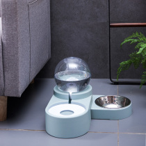 Cat bowl Double bowl Dog food bowl Dog bowl Non-wet mouth drinking bowl Bubble Cat automatic drinking fountain Cat drinking artifact