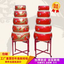 Large Drum Bull Leather Drum Dragon Drum Gong Drum Red Drum Beat Drum Adults Children Dance Drum Rhythm Drum Performance Drummer Beat Drums
