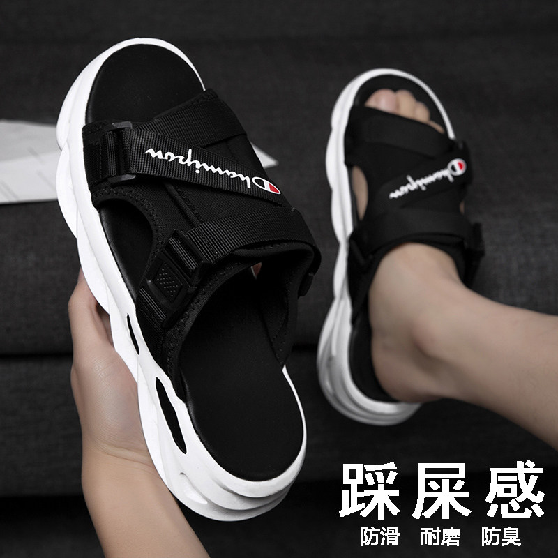 Slippers Men Ins Tide 2022 New Summer Outdoor Wear Non-slip Men Beach Sandals With Soft Underfloor Sandals Shoes