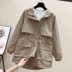 Windcoat của phụ nữ trung dài 2020 mùa xuân và mùa thu mới quần áo Hàn Quốc phiên bản eo lỏng lẻo của phụ nữ hiển thị mỏng áo khoác trùm đầu 