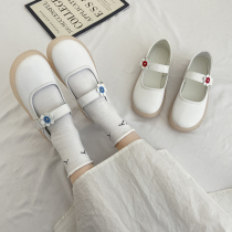 Nurse shoes woman pregnant woman 2022 Spring new 100 lap net red flat bottom soft bottom One foot pedal bean shoe single shoes