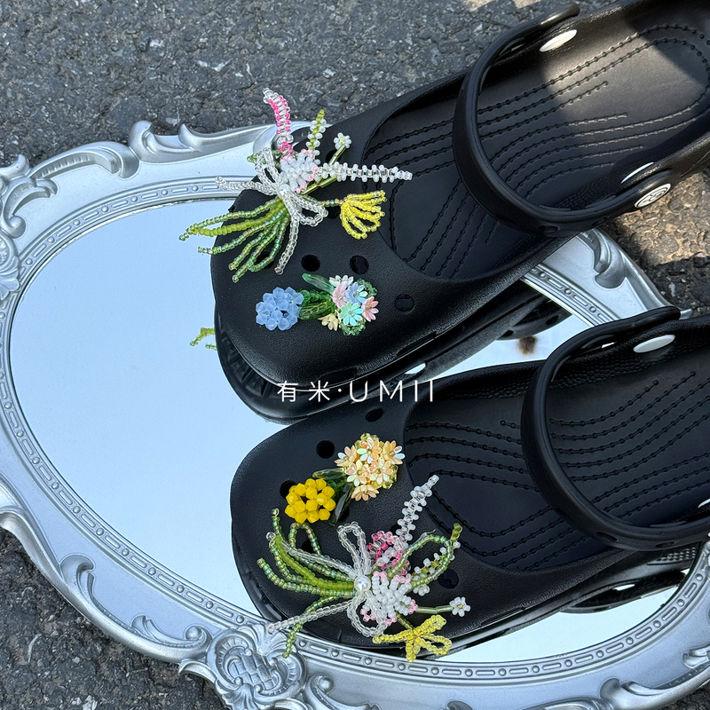 Butterfly Love Floral Spring Dopamine Crocs Shoe Accessories Shoe Flowers Suitable for Crocs Decorative Accessories Shoe Charms
