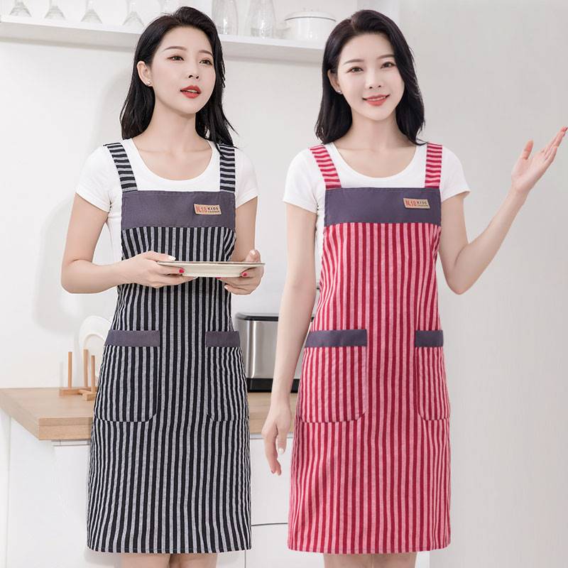 New listed pure cotton breathable Home Kitchen Apron 2022 New Braces Surround Waist Mesh Red Hood Clothing Women Fashion Do-Taobao