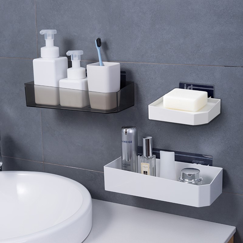 Makeup Room Shelve Shelve Wall-mounted Bathroom Suction wall Toilet Containing shelf suction cup Suction Cup Wash Bench Free of Punched Utensils Supplies