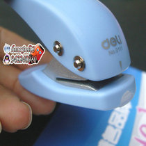 Deli single hole punching machine mini punching machine card making binding punching multi-color random delivery 6mm