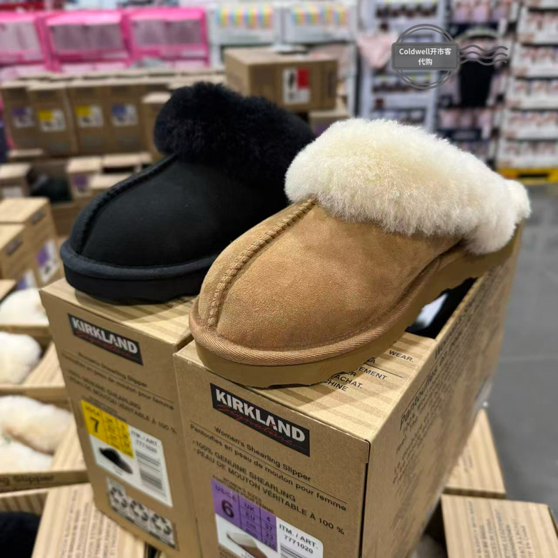 Costco Kirkland Sheepskin Non-Slip Women's Slippers with Closed Toe and Thick Sole for Autumn and Winter Costco Kirkland Sheepskin Non-Slip Women's Slippers with Closed Toe and Thick Sole for Autumn and Winter