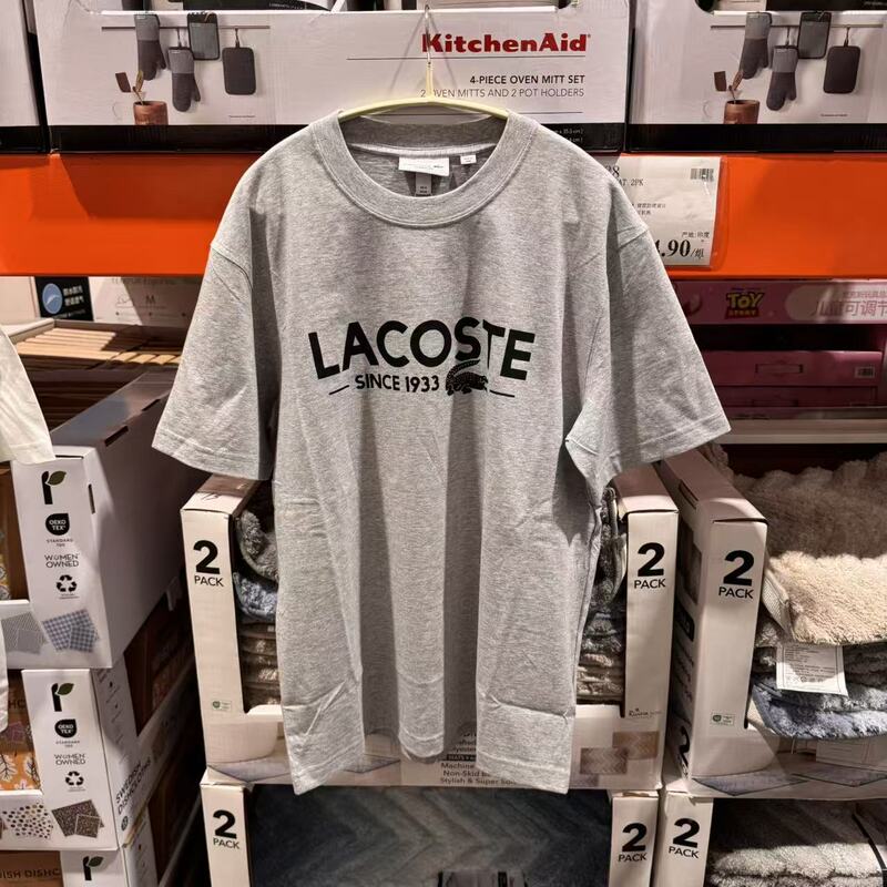 Nanjing Kaimao Store Sells French Brand Lacoste Men's Short-Sleeve T-Shirts, Round Neck Half-Sleeve Tops, Casual Short-Sleeve Shirts