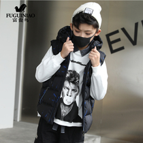 Rich and expensive boy Boy camouflages waistcoat Thickened Autumn Winter Warm Korean version CUHK Scout sleeveless vest bala child clothing