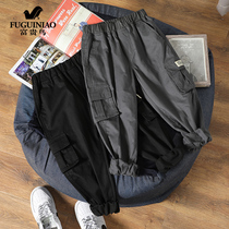 Rich and expensive boy pants Korean version loose clothing Pants Spring 2022 New Camouflak Pants Big Kids Casual Pants Tide