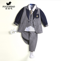 Rich and expensive bird clothes boys autumn clothes suit new Korean version tide children casual suits CUHK Tong Shuai Gas Four sets