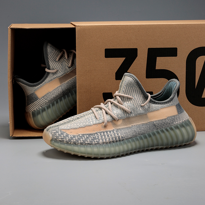 New Color Gray BlueBinadi KANYE   YEEZY Star State Coconut shoes male 350 babysbreath Putian summer tide shoes Official website quality goods