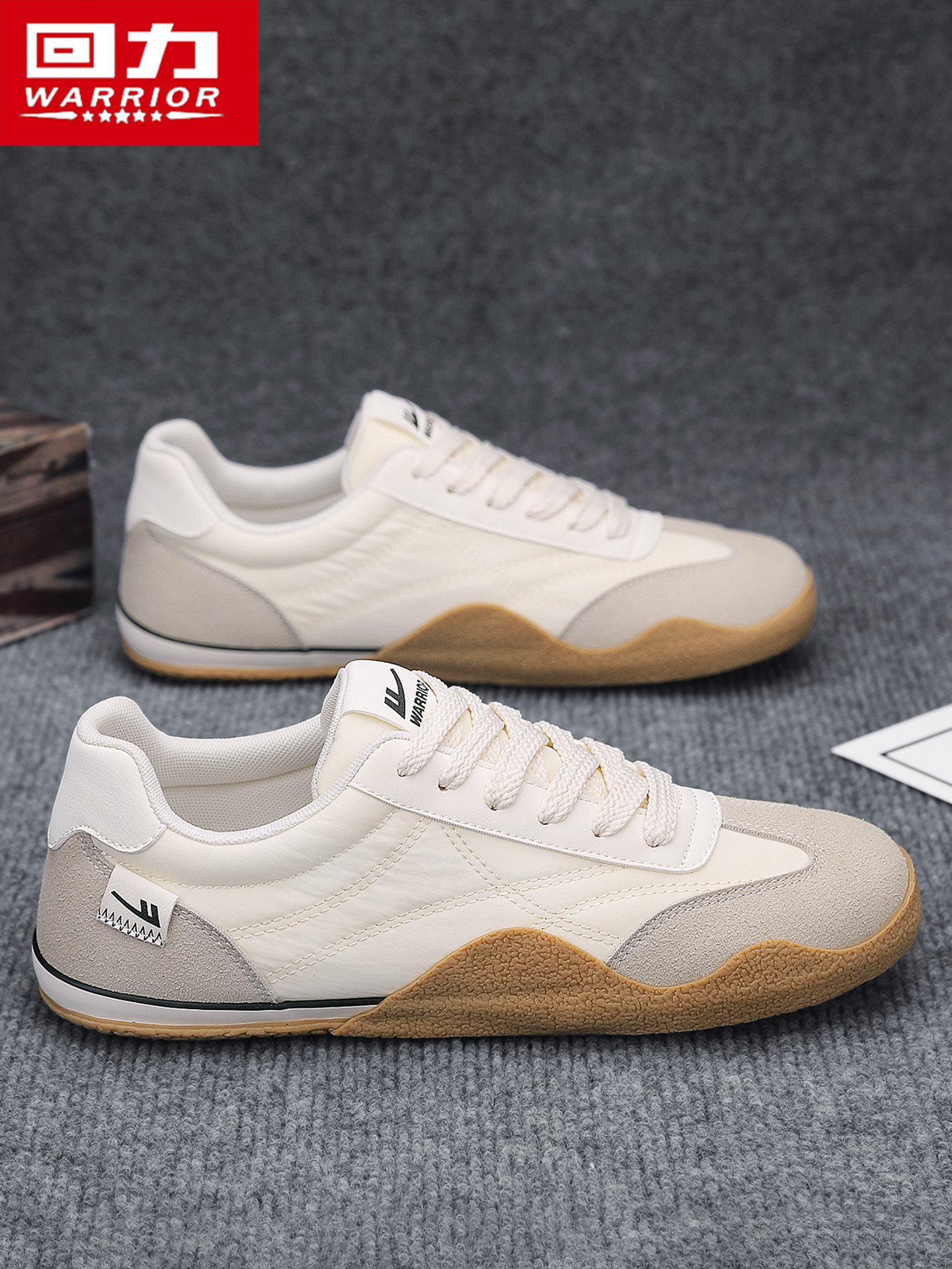 Pull-Back Men's Shoes, German Training Shoes, 2025 New Autumn Sports Casual Shoes, Retro White Shoes, Soft-Soled Non-Slip Shoes