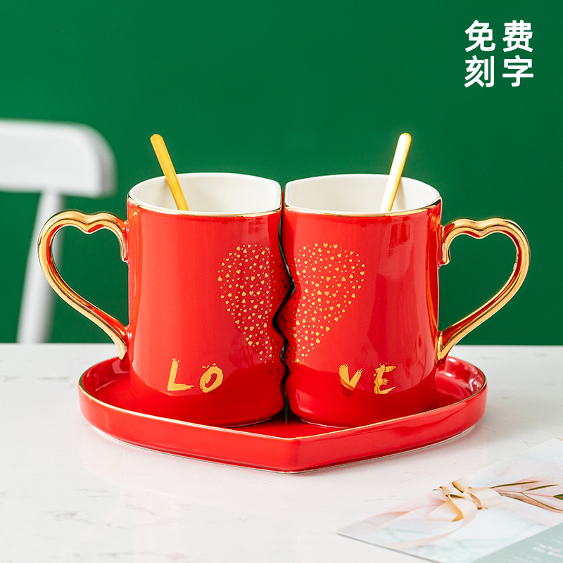 Couple Cups A Couple Of Couples Ceramic Cups Couple Mugs Couple Cups Household Drinking Water Wedding Cups