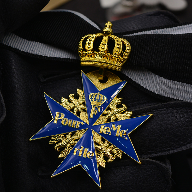 Grand Cross of the Order of Merit and Valor of the Order of Merit of the Crown of Prussia with Oak Leaf Cluster Blue Iron Cross of Malta