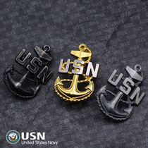 U.S. Navy Sergeant Major cap badge badge USN anchor badge Service Medal